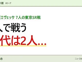 【Bリーグ】大阪エヴェッサ、7人で71―…