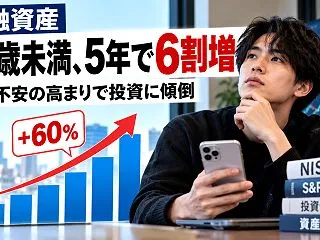 30歳未満の金融資産が5年でなんと6割増…
