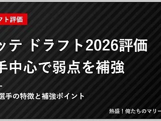 ロッテ ドラフト2026評価｜投手中心で…