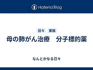 母の肺がん治療 分子標的薬