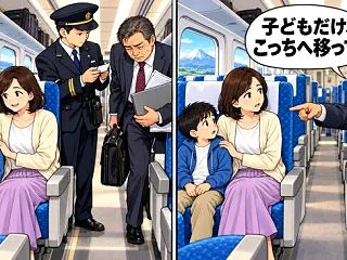 息子の指定席に知らない男性。「一列後ろに…
