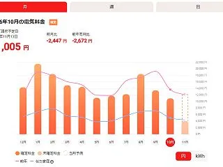 10月の電気料金は……