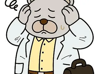 訪問診療医（クマVer.）のイラスト2 …