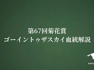 第67回菊花賞：ゴーイントゥザスカイ血統…