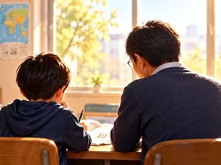 英検2級に合格した小学4年生の男の子が、…