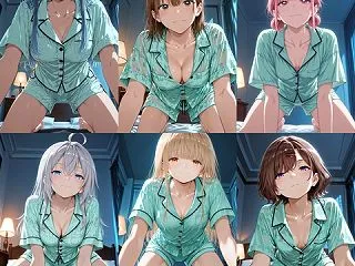 【生成AI画像】「パジャマ四態」黒川あか…