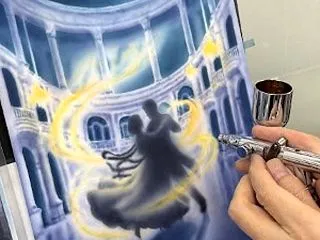生徒さんの素敵なエアブラシ作品が進行中～…