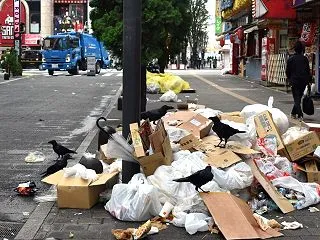 外国人だらけになってゴミだらけ