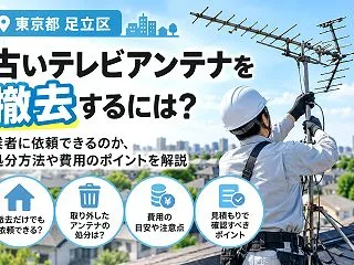 足立区のアンテナ撤去はどこに頼む？古いア…