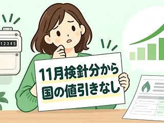 都市ガスの11月検針分 国の値引き終了と…