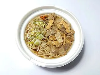 豚肉とお揚げのおそば 栃木県産そば粉使用…