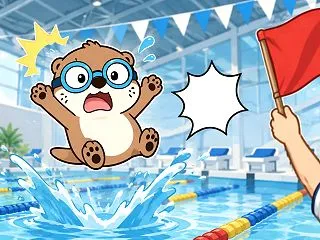 優勝確定でプールに飛び込んで失格になった…