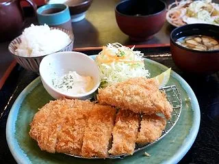 かきフライ＆ミニロース定食