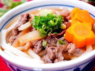 肉うどん＆きゅうりとタコの酢のもの