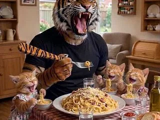 世界パスタデー🍝寅パパと子猫たちのカルボ…