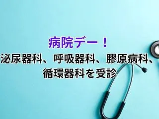 病院デー！泌尿器科、呼吸器科、膠原病科、…