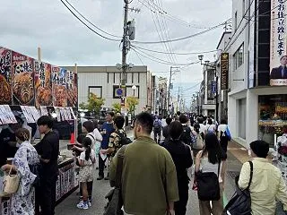 大曲の花火 当日夕方の大曲駅周辺の賑わい