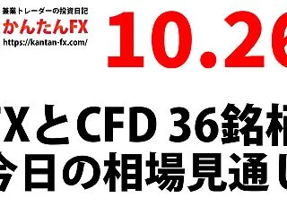10月26日：FXとCFD市場の相場見通…