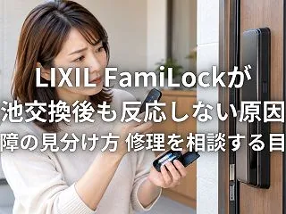 LIXIL FamiLockが電池交換後…