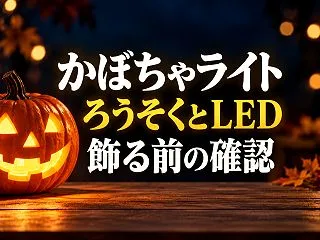 ハロウィンのかぼちゃライト、ろうそくとL…