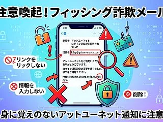 【注意喚起】「アットユーネット ログイン…