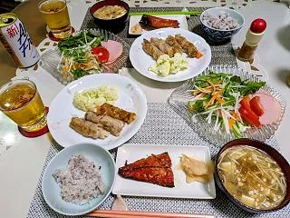 豚肉巻きと焼豚！シャインマスカットのはな…