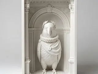 ズグロシロハラインコのルネサンス肖像画ブ…