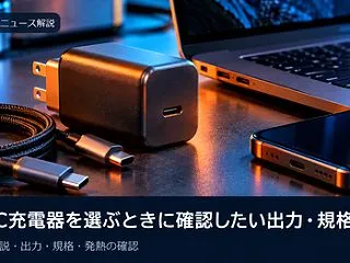 USB-C充電器を選ぶときに確認したい出…