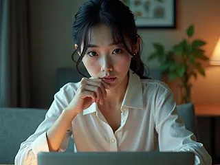 画面越しの「公」とデスク下の「私」。テレ…