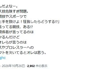 プロレス技の危険性うんぬんの話が好きじゃ…