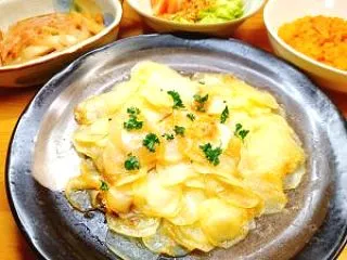 じゃがいも塩こうじチーズ蒸し焼き