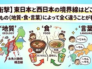 【衝撃】東日本と西日本の境界線はどこ？ …