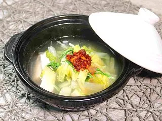 【白菜と白身魚のピリ辛スープレシピ】やさ…