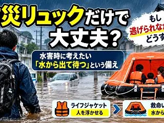 防災リュックだけで大丈夫？「水から出て待…