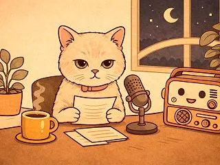🐱 ねこたちの目覚め｜雨音の窓辺の朝【ア…