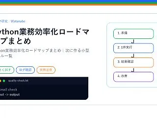 Python業務効率化ロードマップまとめ…