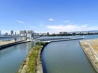 大阪都島、淀川大堰