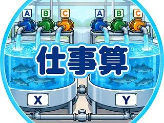 仕事算１０（ 逆比と最小公倍数 ）