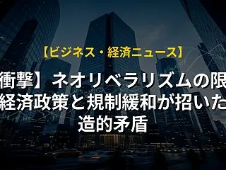 【衝撃】ネオリベラリズムの限界！経済政策…