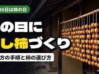 柿の日（10月26日）に干し柿づくり｜渋…