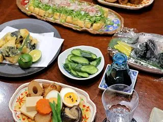 焼き物、揚げ物、煮物 そして〆のおにぎり