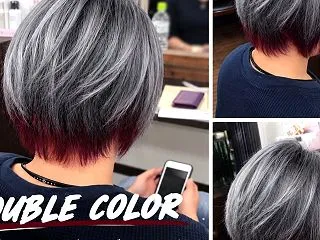 ケアブリーチ1回で作る暗めシルバー×デー…