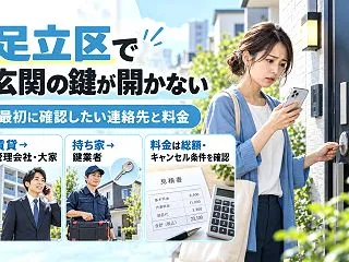 足立区の鍵開けはどこに頼む？玄関が開かな…