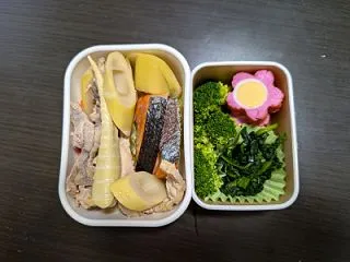 薄塩サケ・親鶏四方竹