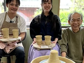 陶芸体験をされた福岡県からおいでのご夫婦