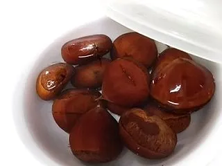 栗ご飯 栗の下ごしらえ♪／グレたオクラ