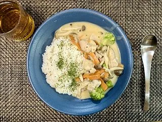 鶏ときのこのアーモンドミルクシチュー /…