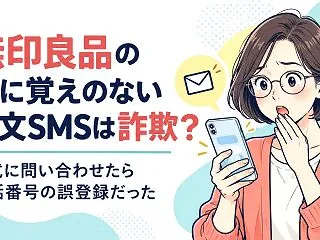 無印良品の身に覚えのない注文SMSは詐欺…