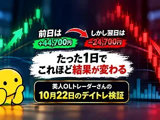 【−24,700円】美人OLトレーダーの…