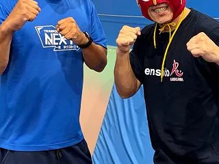 次男とバク宙の練習‼️